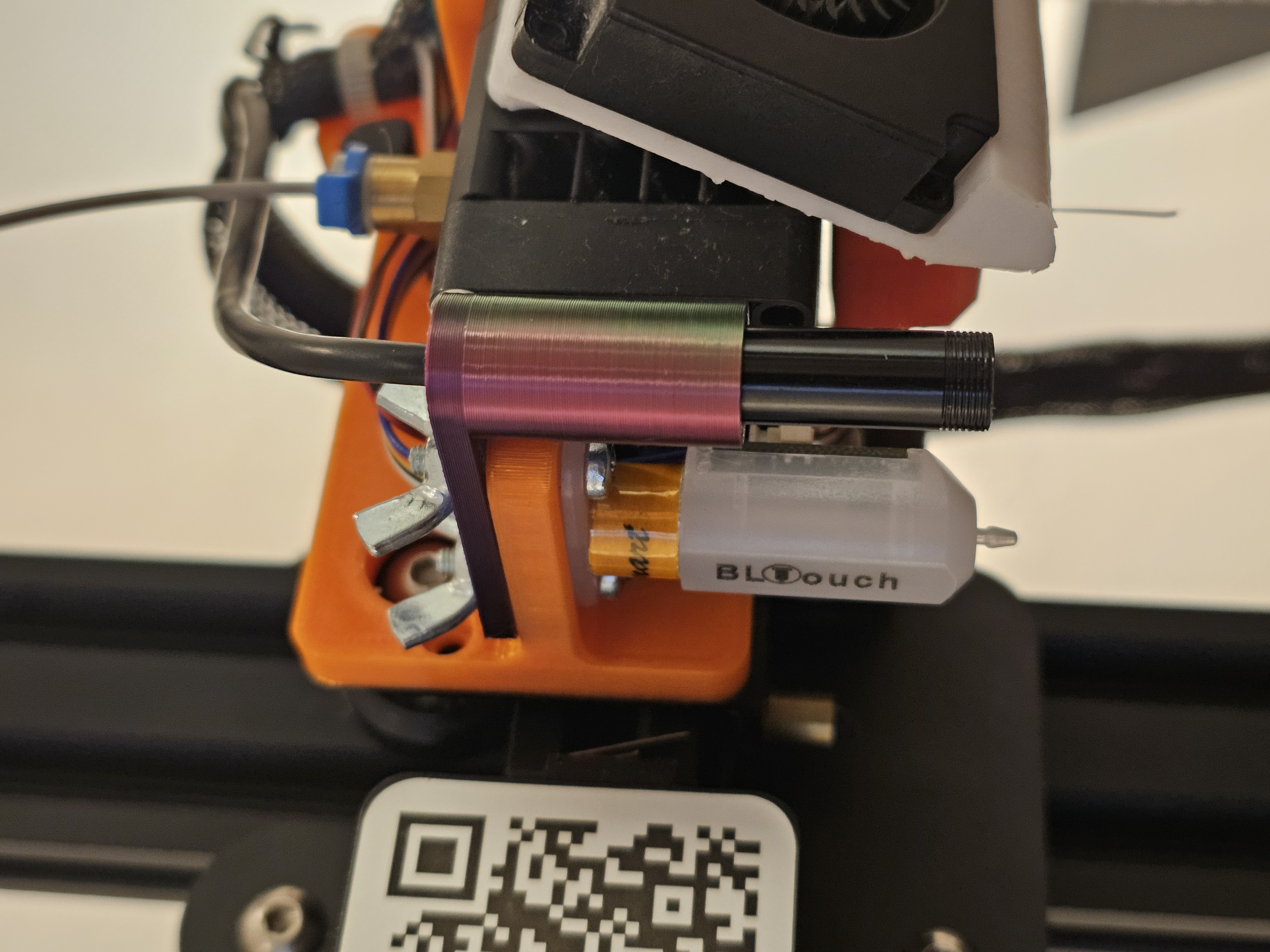 8mm Endoscope Camera Mount using existing BLTouch mount for automatic pressure advance calibration