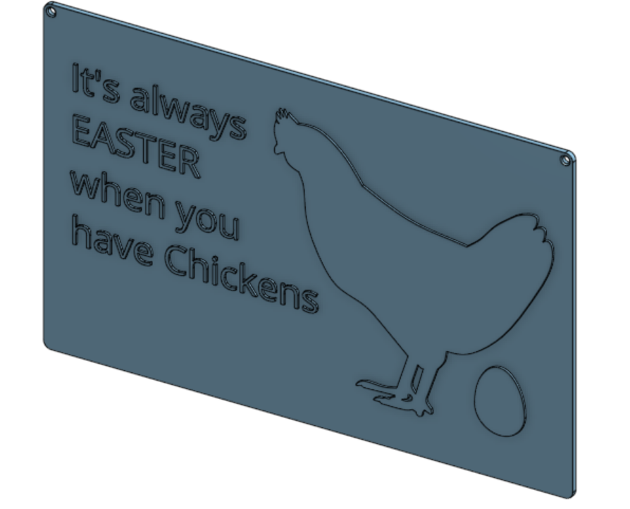 Easter chicken sign