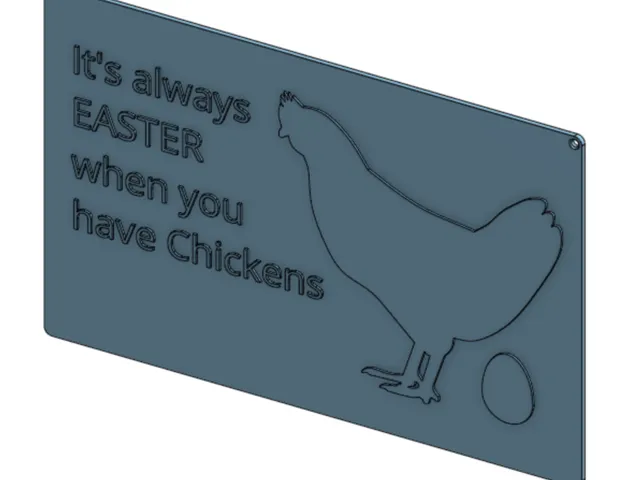 Easter chicken sign