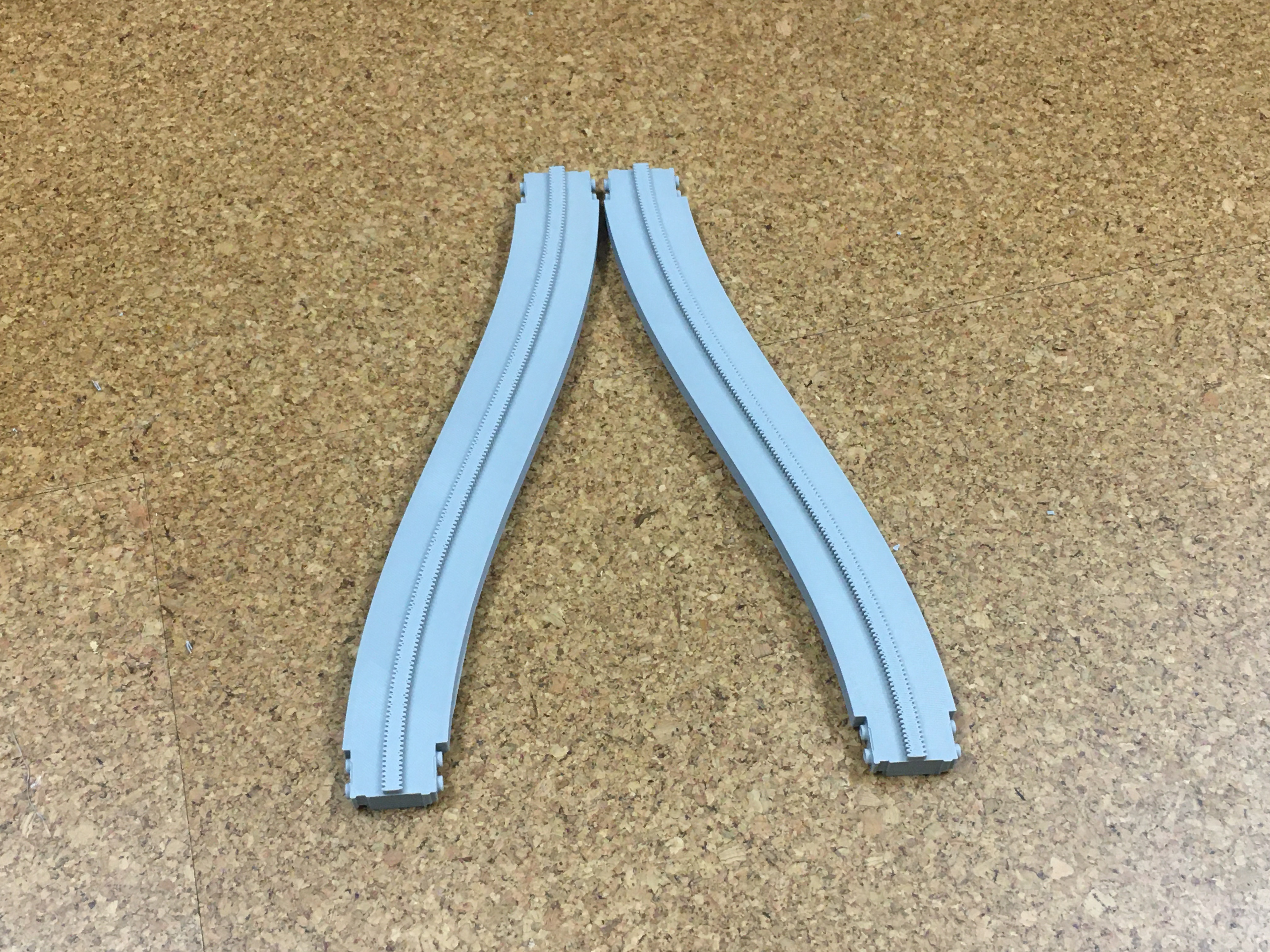 Lego Monorail Track S-Curve 8 Studs Offset - Left/Right