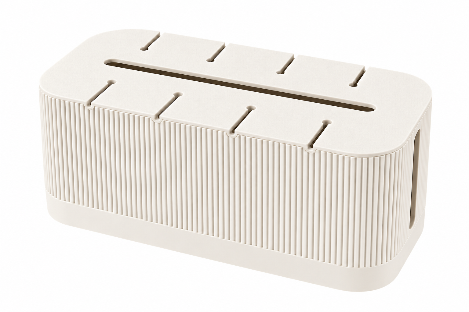 Ribbed Cable Box with Lid – 220 mm — STL Grátis | 3DFinder