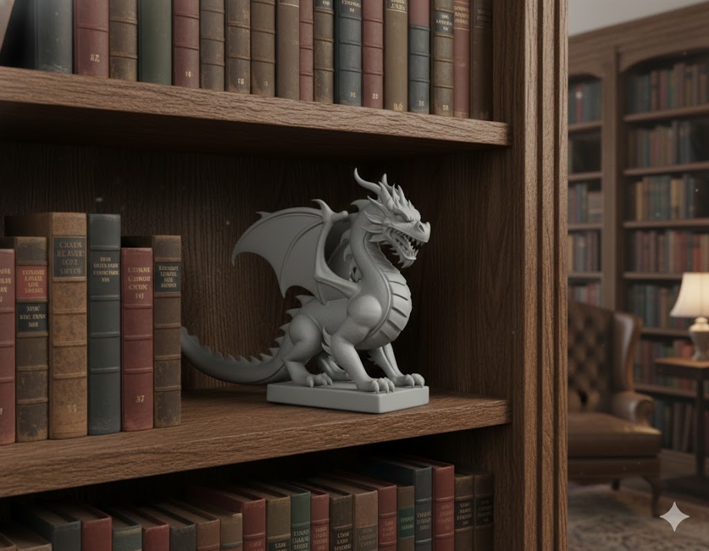 angry dragon statue 2