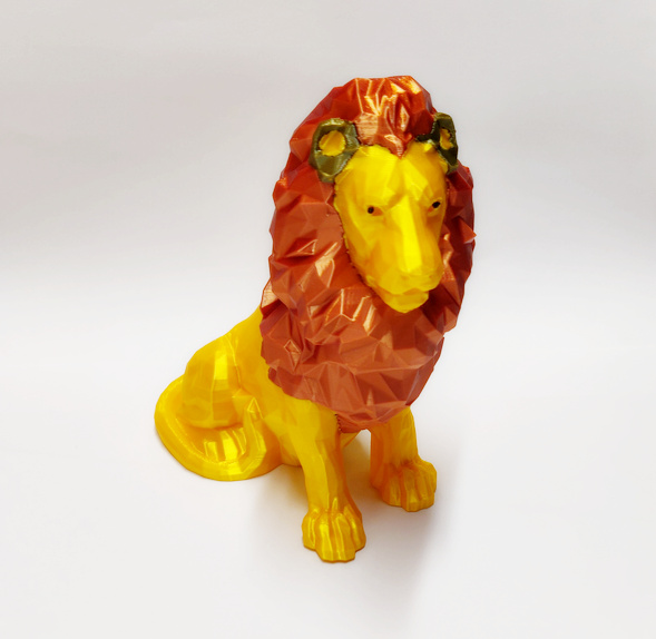 3 color prusa Lion low poly