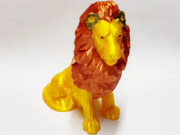 3 color prusa Lion low poly