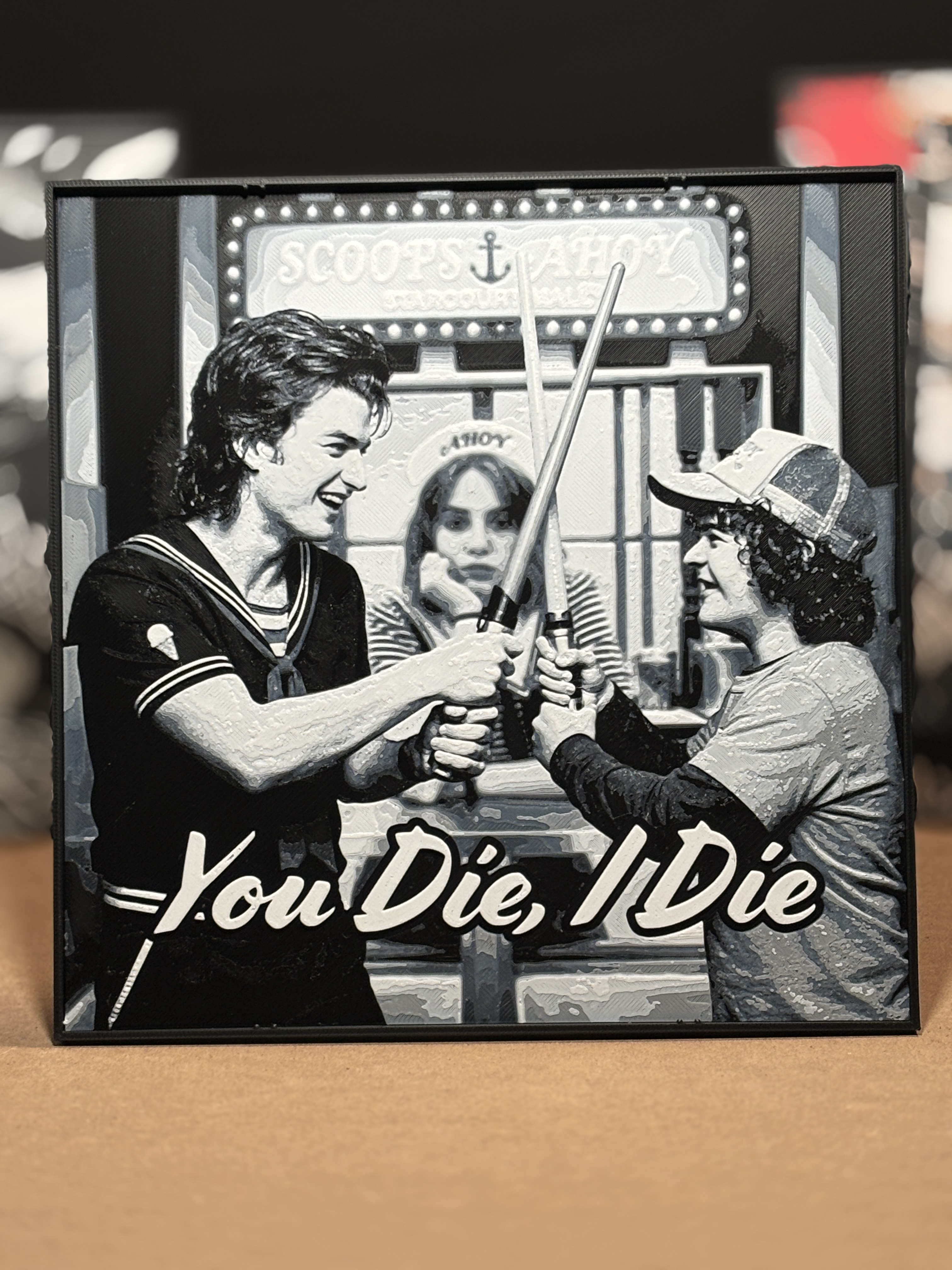 Stranger Things - Lightsaber Duel Steve and Dustin