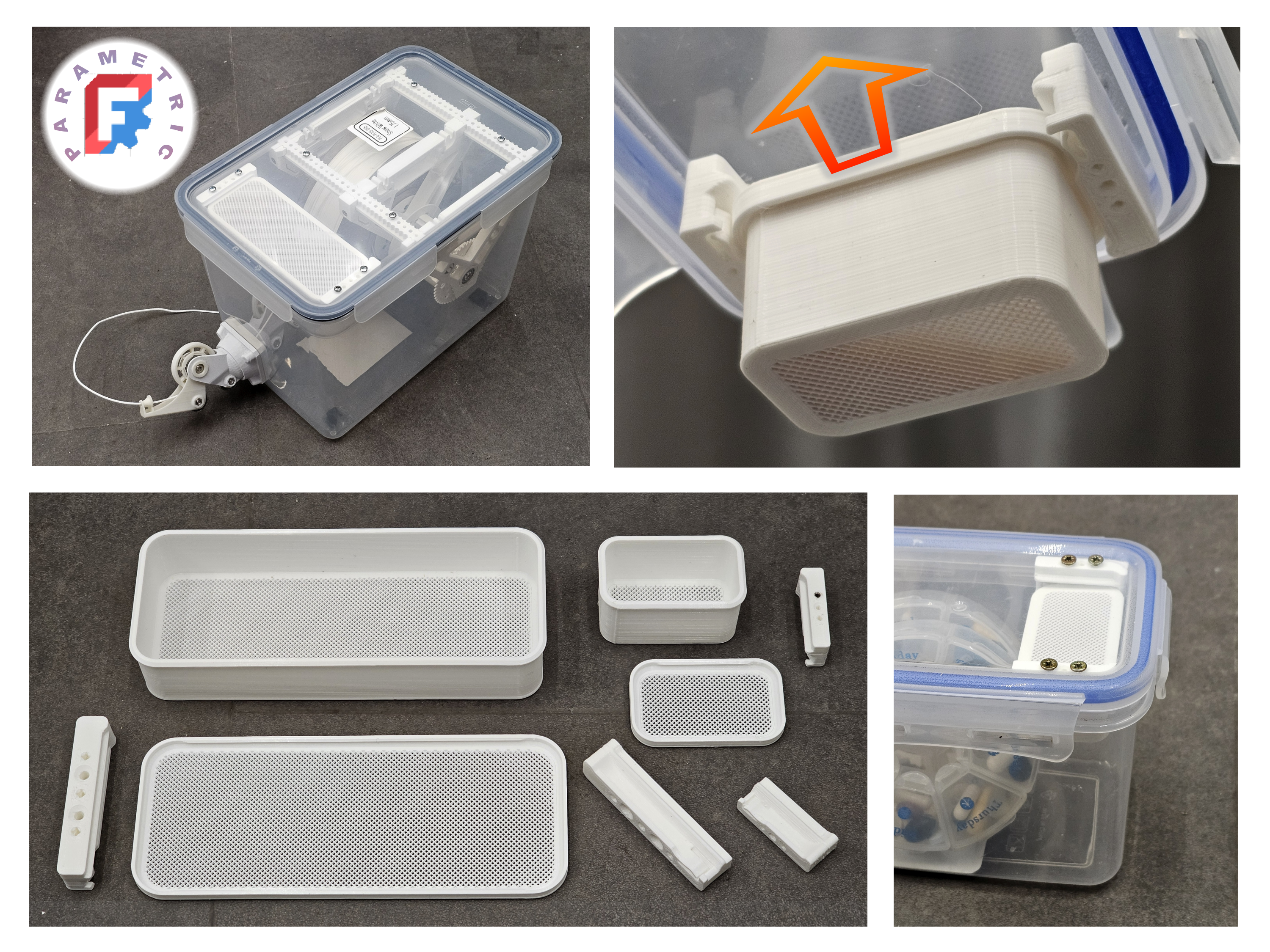 Silica Dessicant Tray & Brackets - FreeCAD Parametric