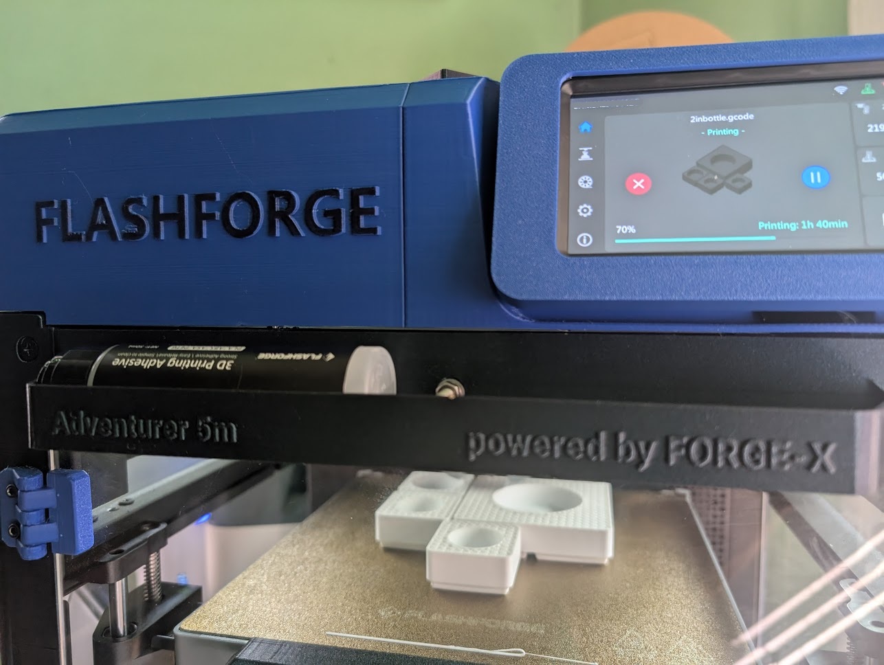 Forge-X branded shelf for AD5M Flashforge Adventurer 5M Printer 3D model thumbnail