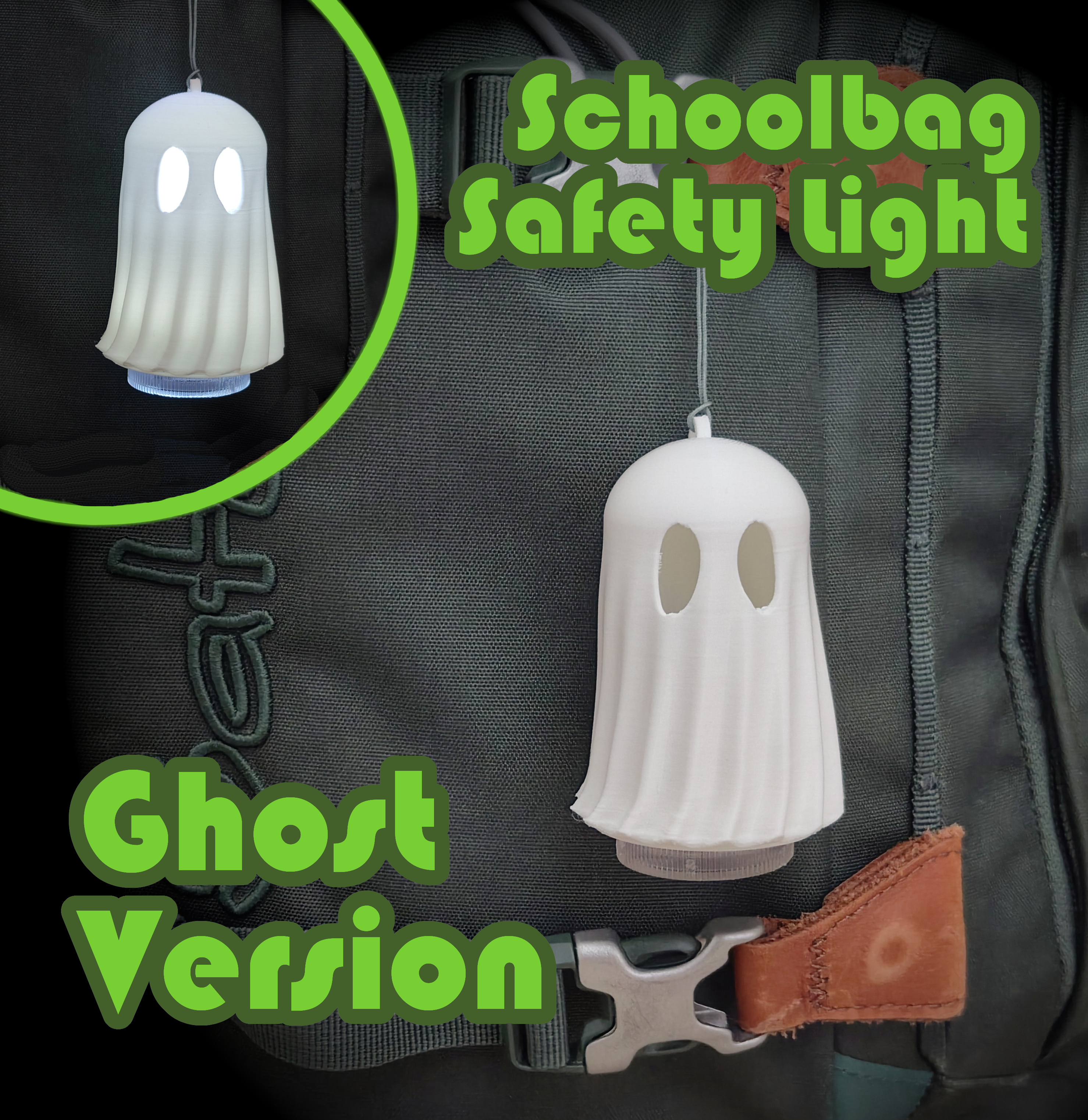 Schoolbag Safety Light - Ghost