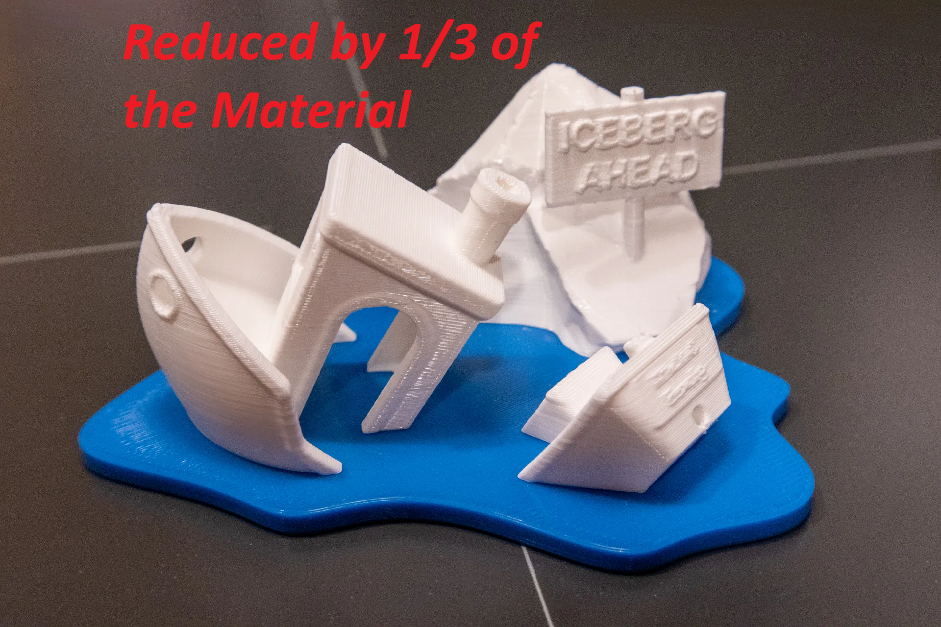 Benchy Wreck at Sea - Iceberg Edition [2 Models] - Reduced by 1/3 of the Material