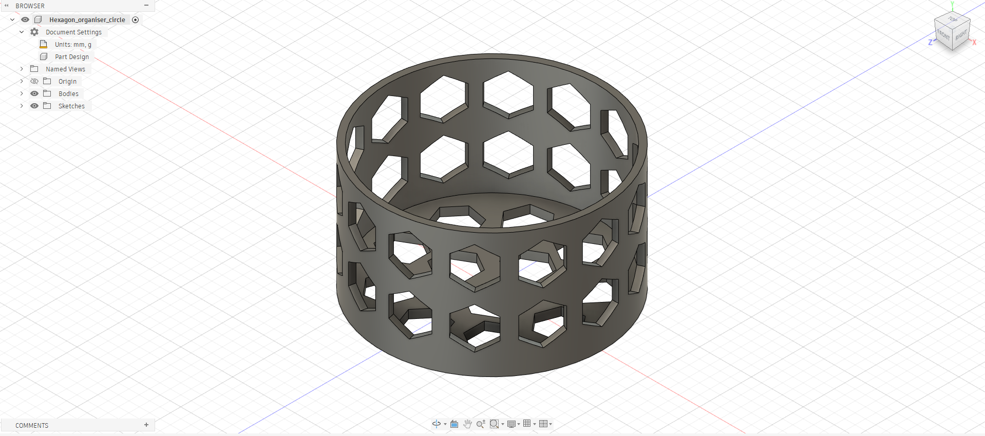 Hexagon Organizer Circle