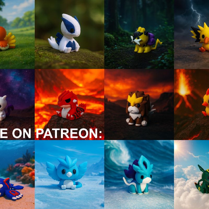 Vaporeon Pokemon Mini figure by Mortex 3d | Download free STL model ...