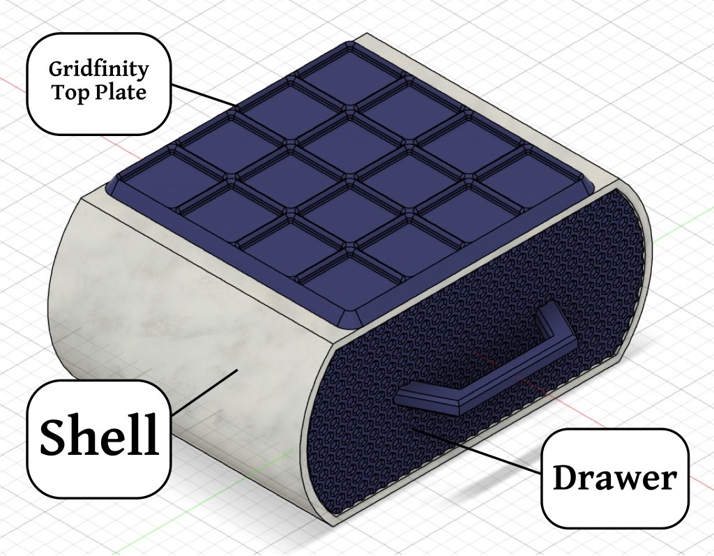 Miniatura 6 do modelo 3D Gridfinity Modular Drawer System