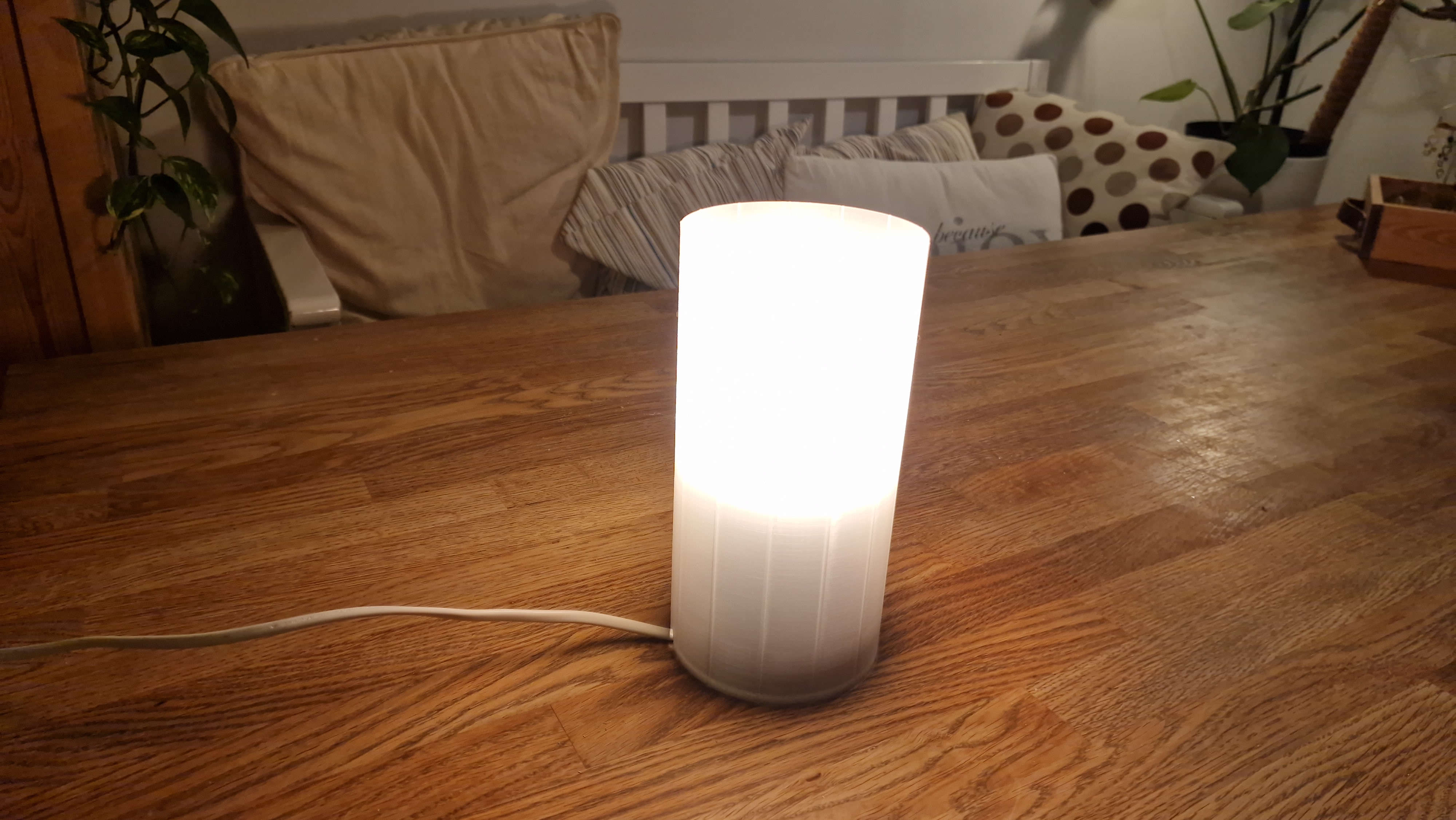 Minimalist Cylinder Light Diffuser for Open Lamp Bases