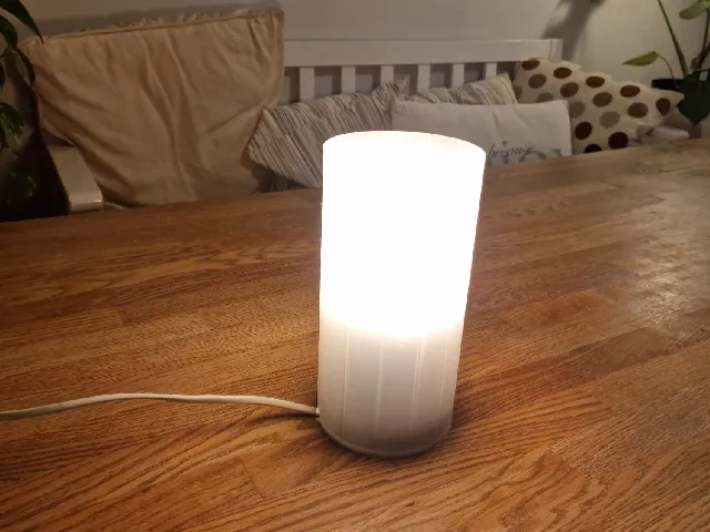 Minimalist Cylinder Light Diffuser for Open Lamp Bases