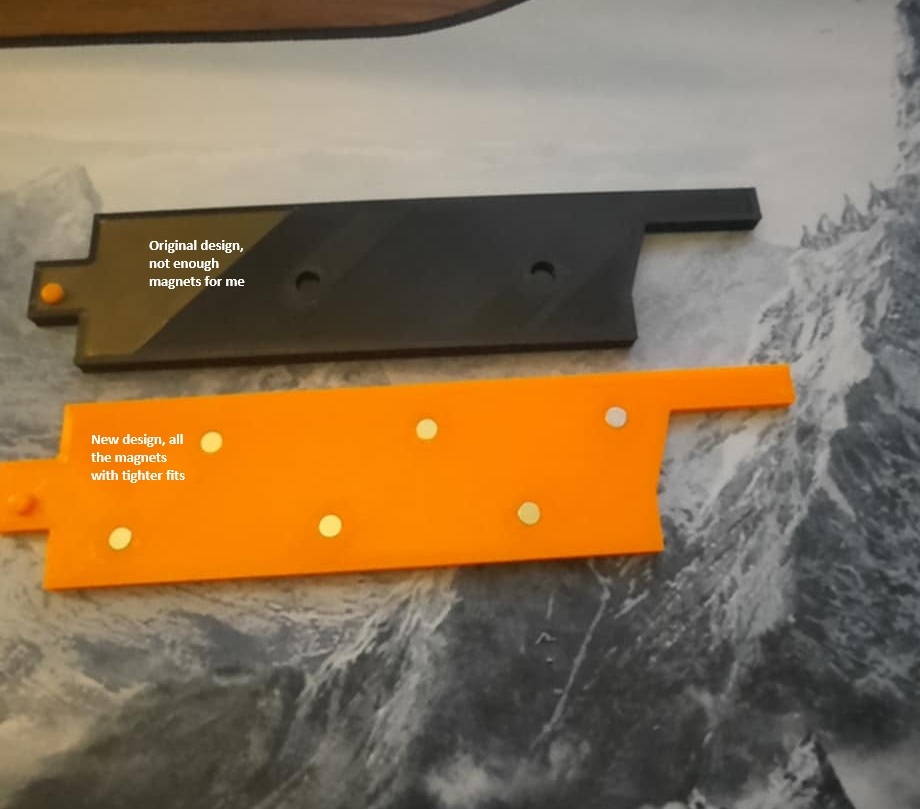 FlashForge AD5M Top middle guard plate w/ more magnets 3D model thumbnail