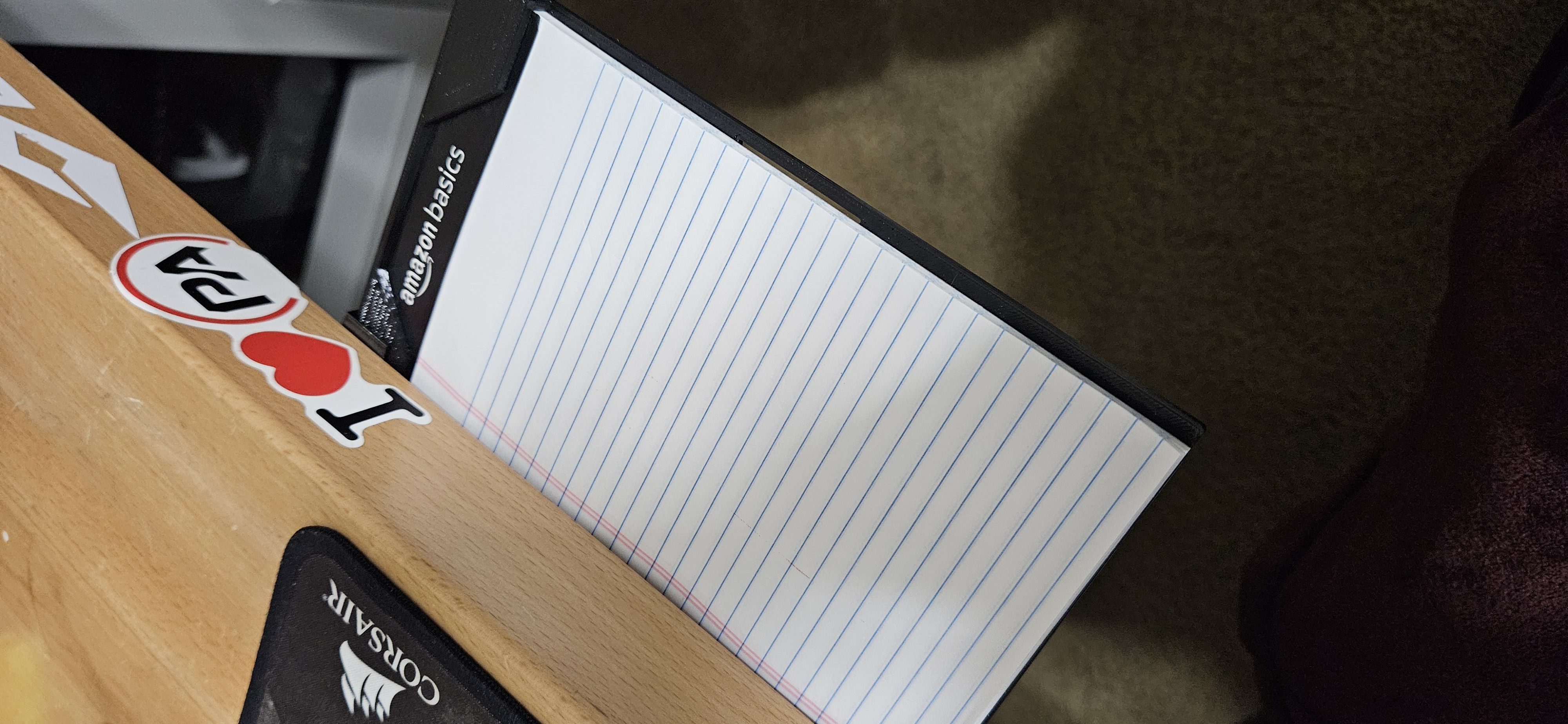 Amazon Basics 5x8 Notepad Under Desk Holder