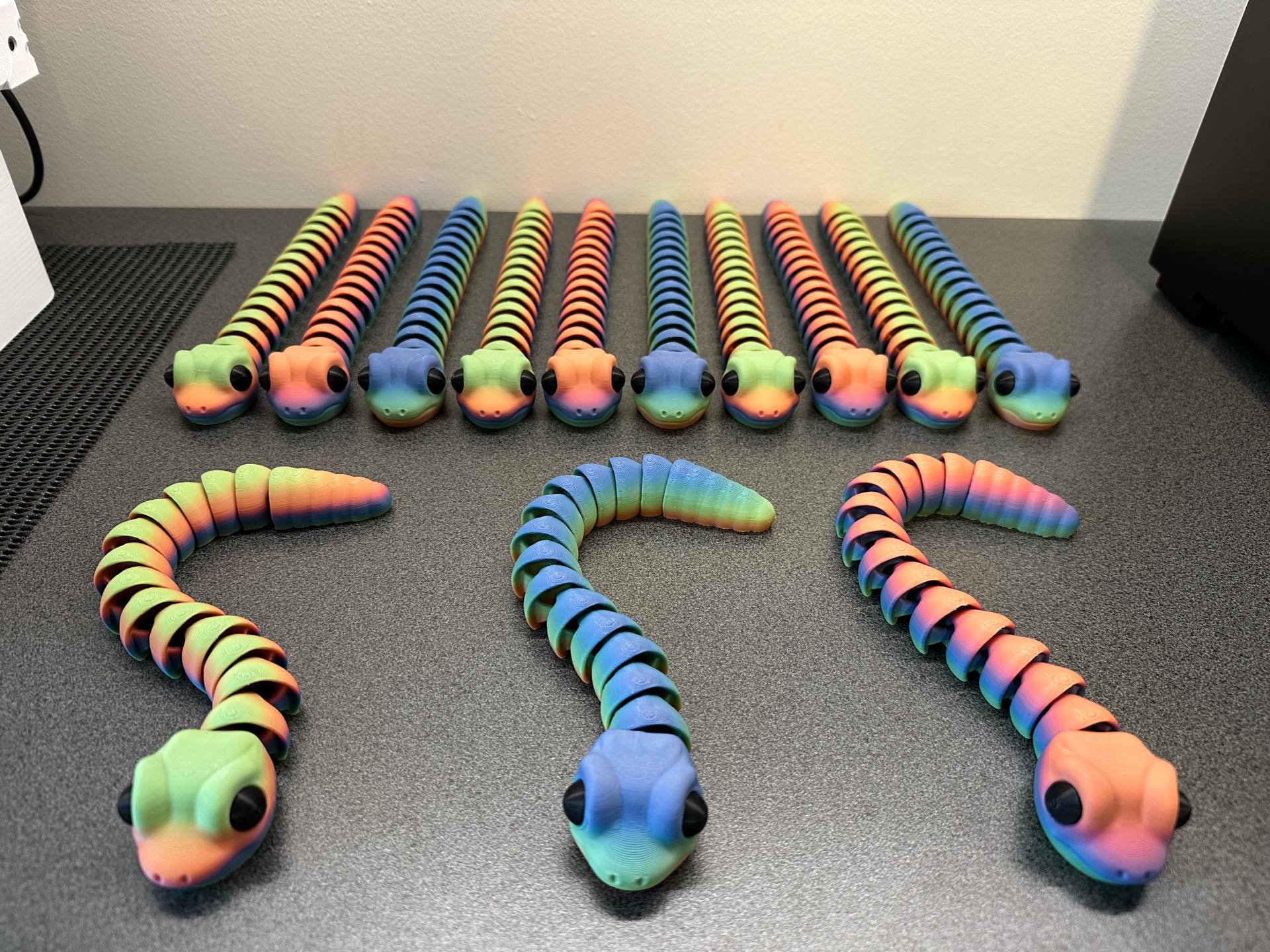 Flexi Baby Snake - Print in place - No Supports