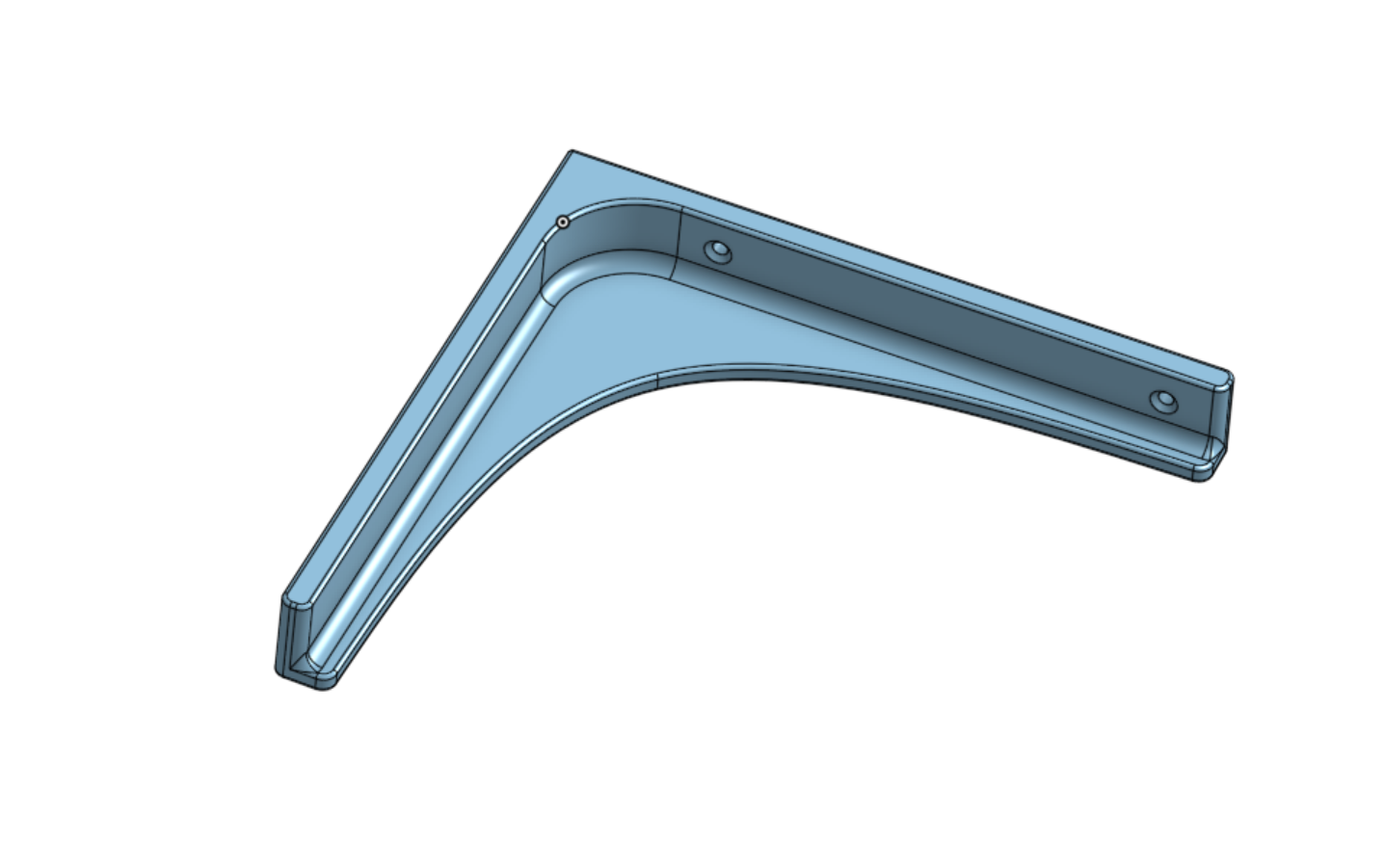 Angled Filament Wall Shelf Brackets 3D model
