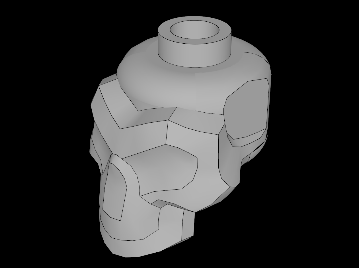 Lego Compatible (43693.dat) Minifig Head Skull