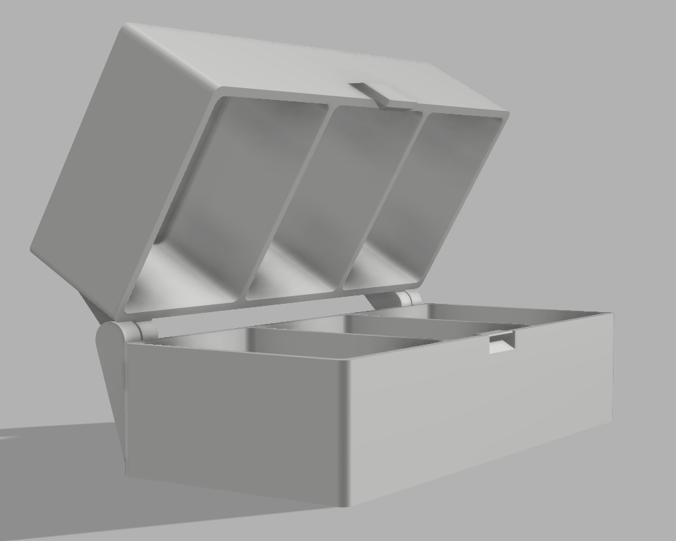 Teabag/Coffee bag storage box with snap fit (no supports)