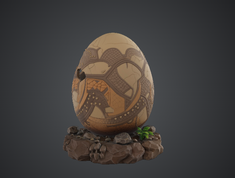 Dragon Hatch Egg Diorama – Cracked Fantasy Dragon Egg Scene