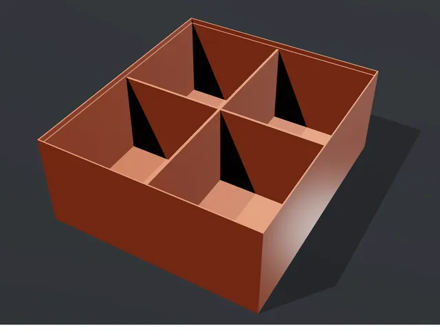Tea Bag Box with 4 Compartments and Lid