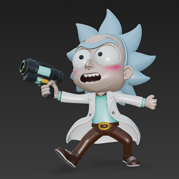 Chibi Rick figure rick and morty