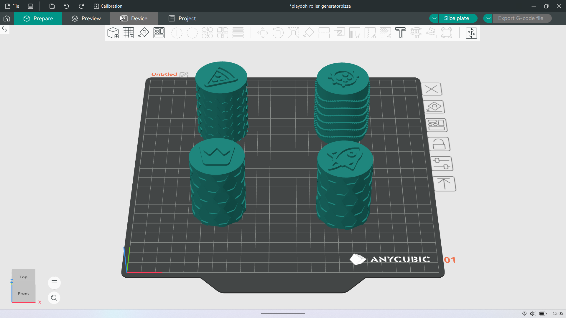 Parametric Play-Doh Roller & Stamp Generator (Customisable OpenSCAD Tool)