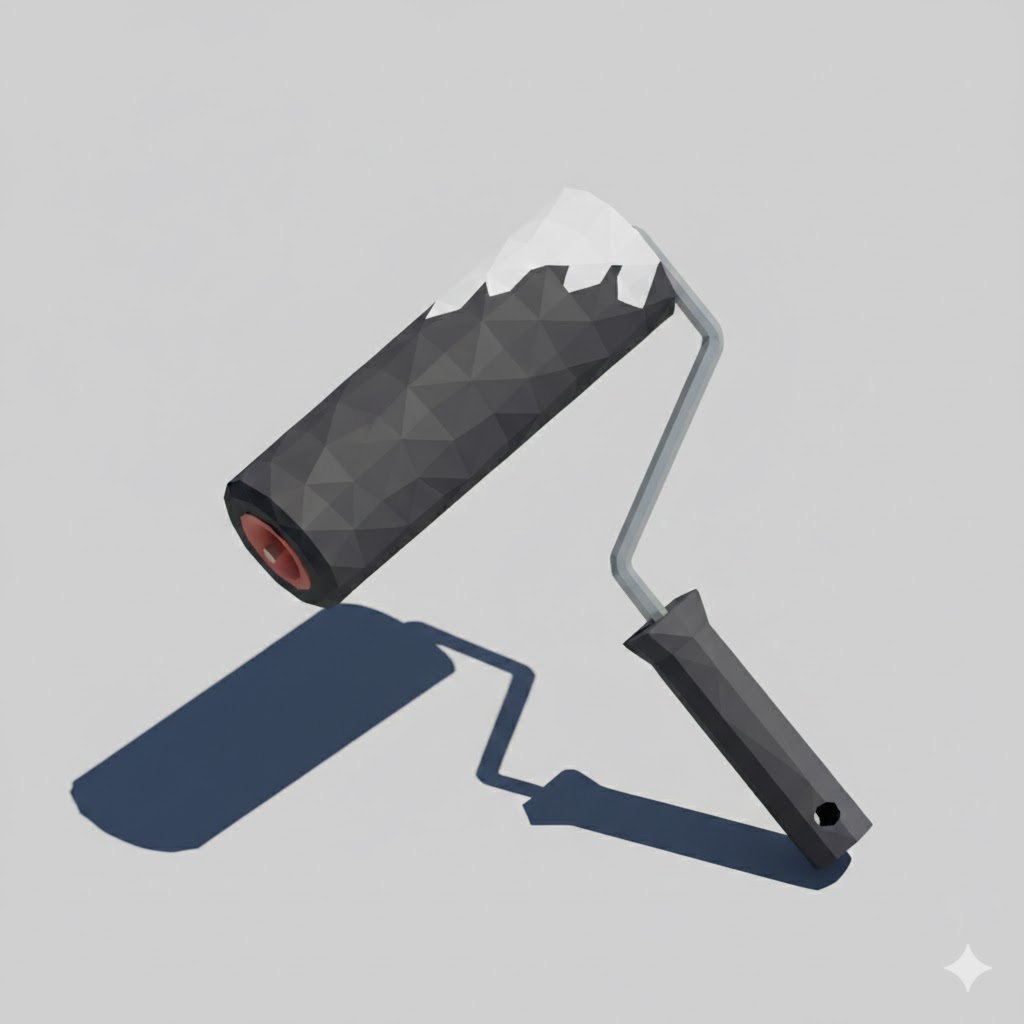 Low Poly Paint Roller