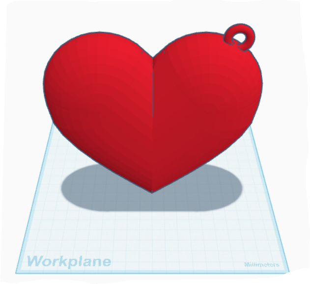 simple heart keychain