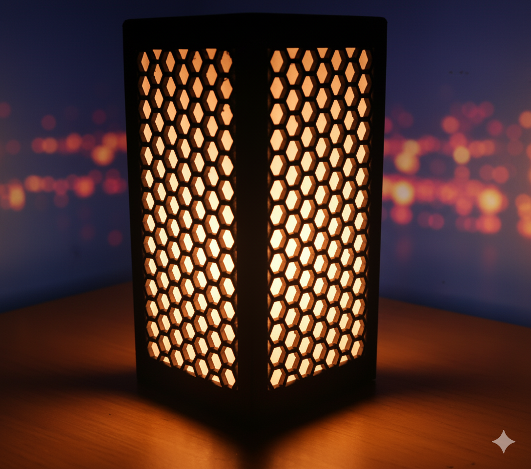 Honeycomb Glow: The Minimalist LED Lamp for Modern Spaces