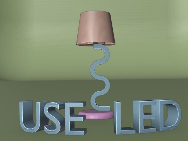 Miniatura 6 do modelo 3D Small table lamp
