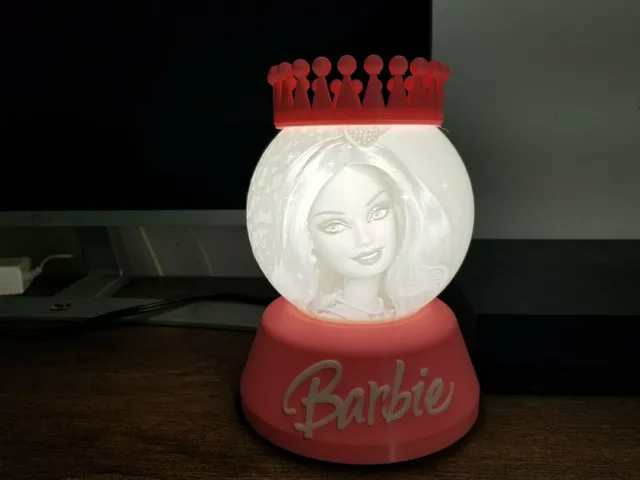Barbie Themed Lithophane Night Light/Lamp