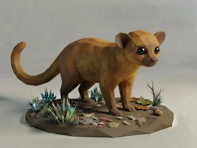 Low Poly Kinkajou