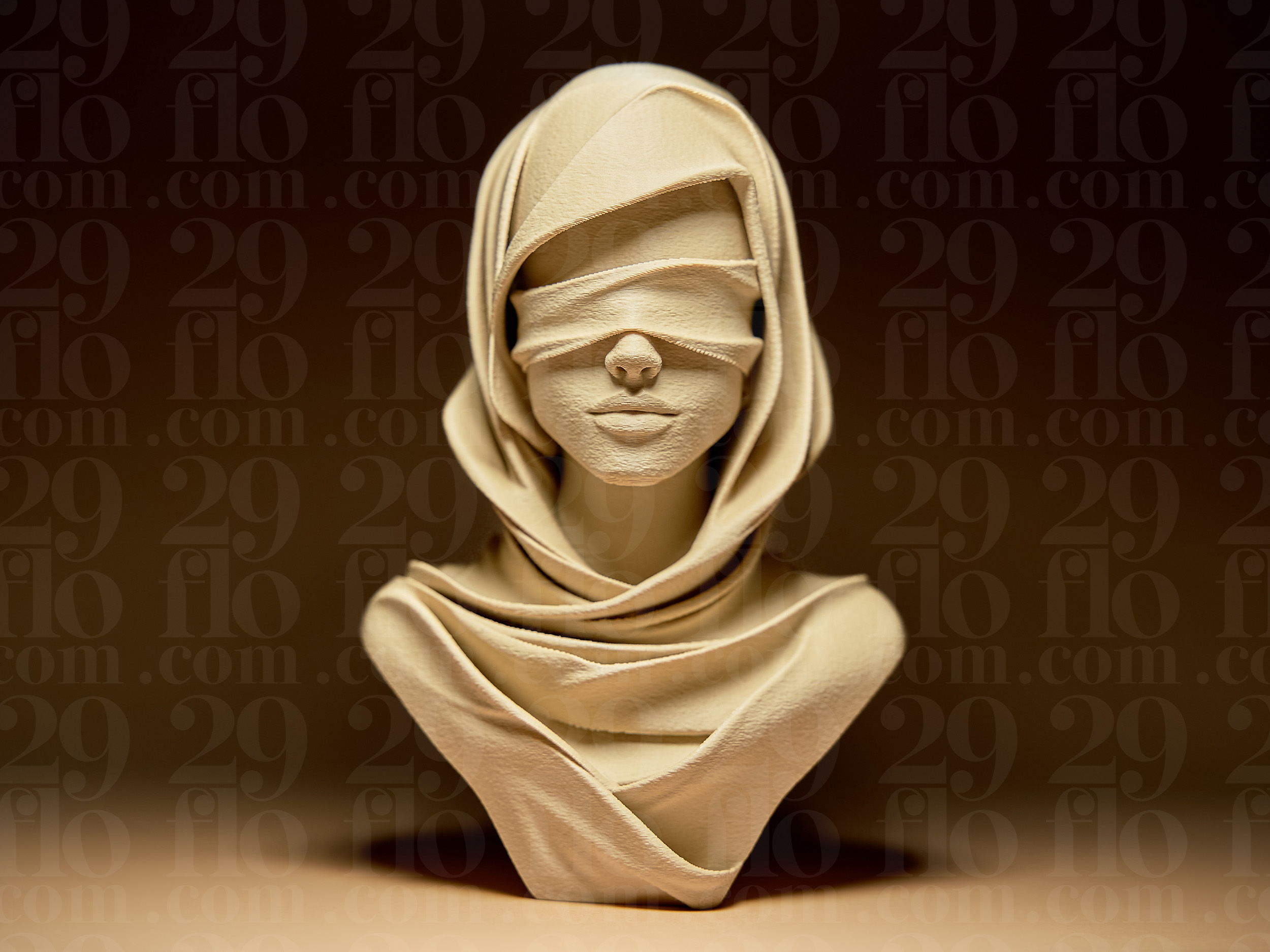 Blindfolded Woman Sculpture