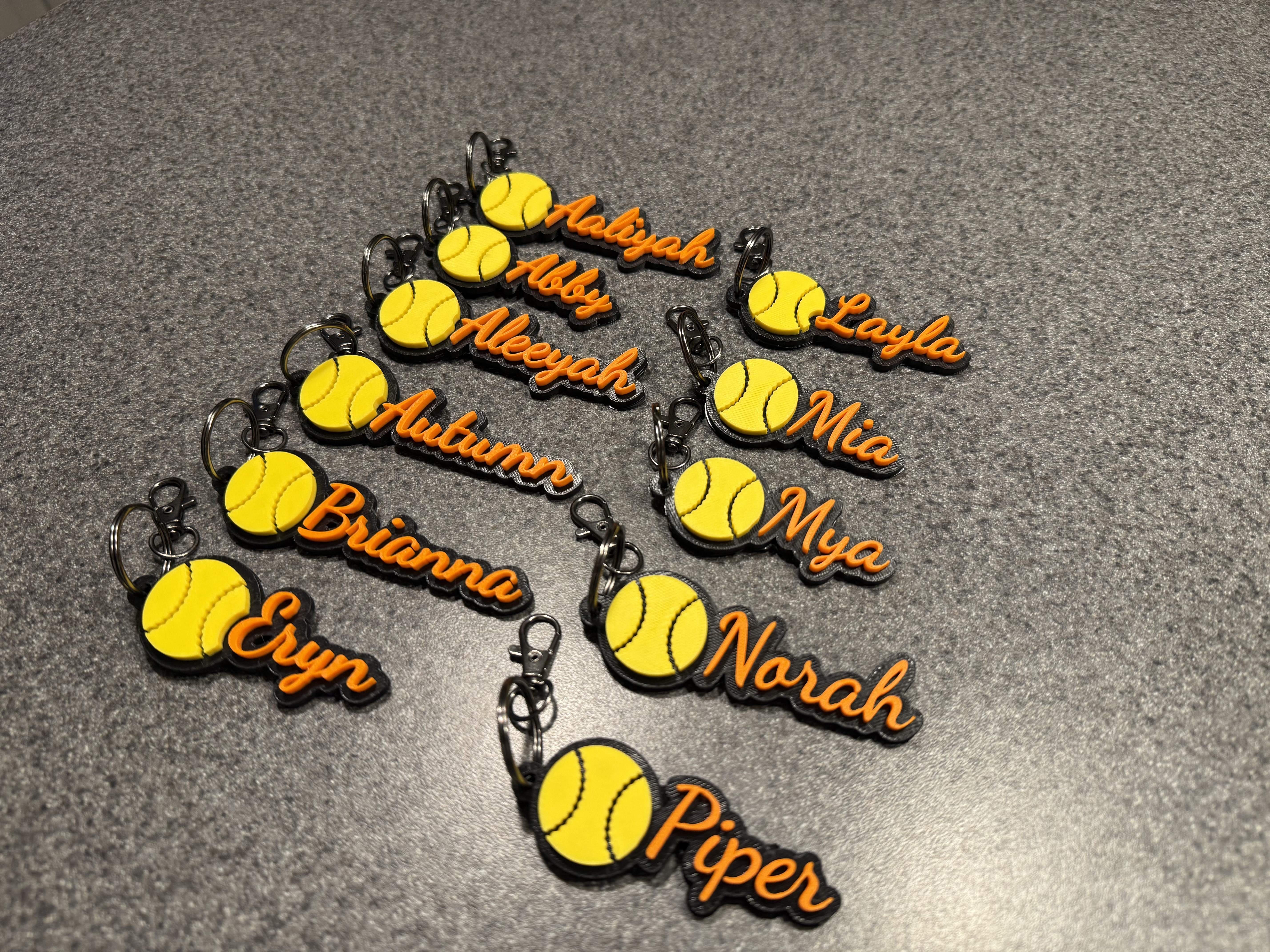 SOFTBALL BASEBALL KEYCHAIN — miniatura 4