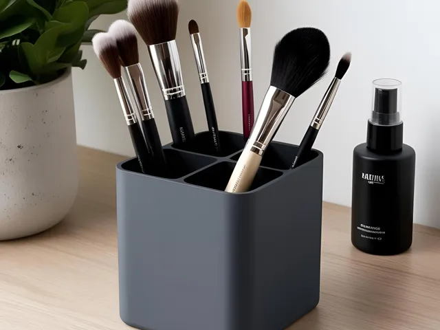 Modern Makeup Brush Holder With Four Compartments
