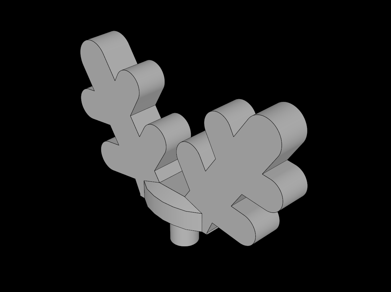 Lego Compatible (1613.dat) Animal Antlers with Pin