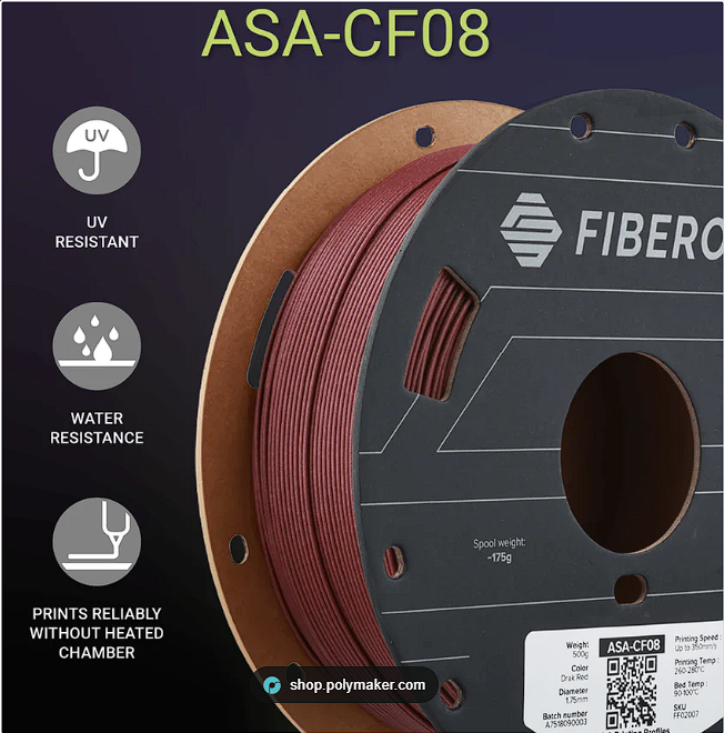 {Centauri Carbon} PolyMaker Fiberon ASA-CF Print Settings [TESTED]