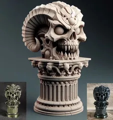Skull On A Column