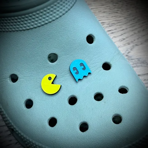 Pac-Man & Ghost Clog Charm / Croc Jibbitz