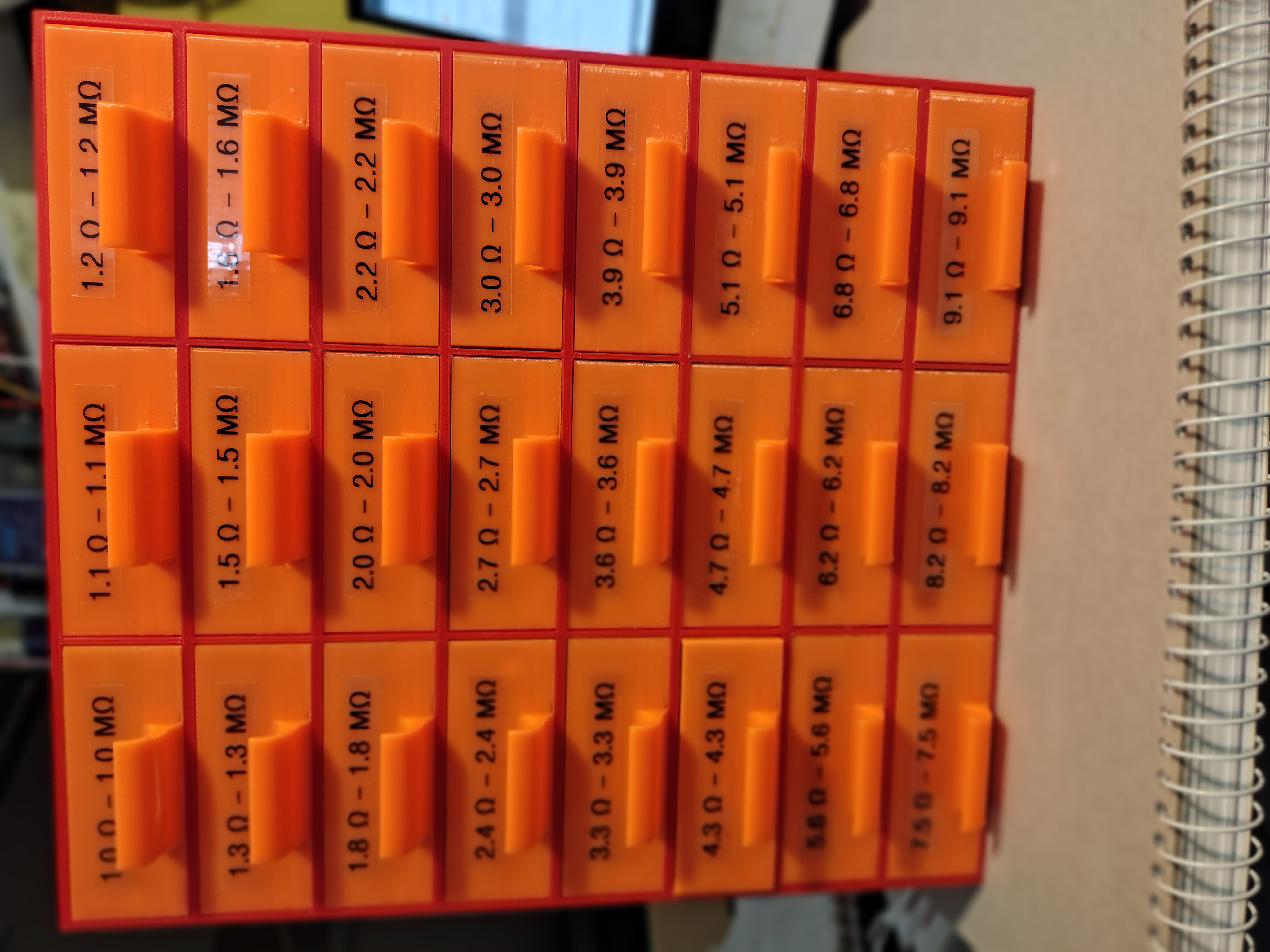 No-Spill Resistor Storage Drawers (E24 Series)