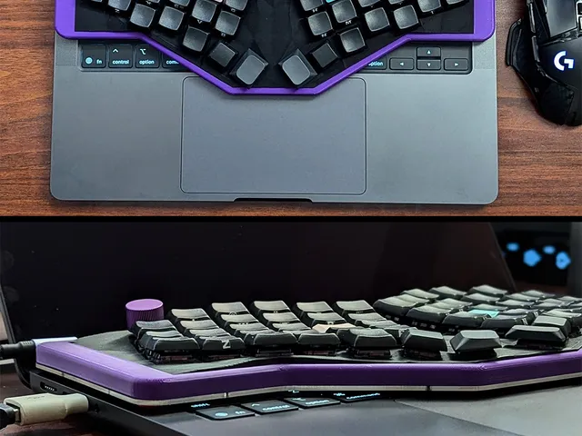 slabwing unibody split keyboard case design