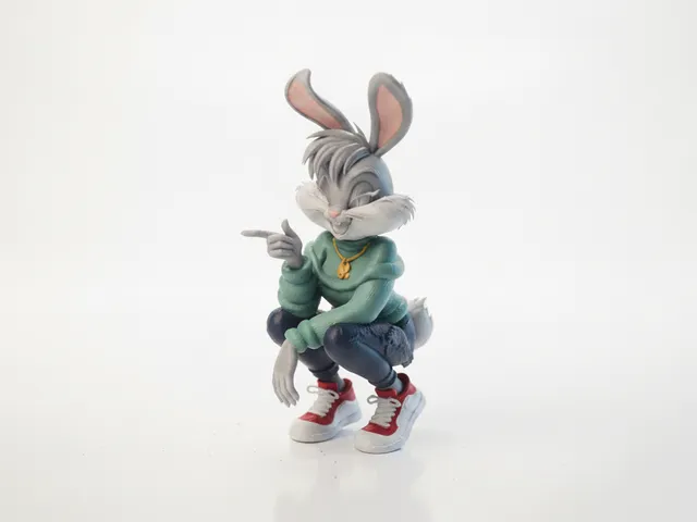 Pointing Bunny Figurine Animal 3D Printable