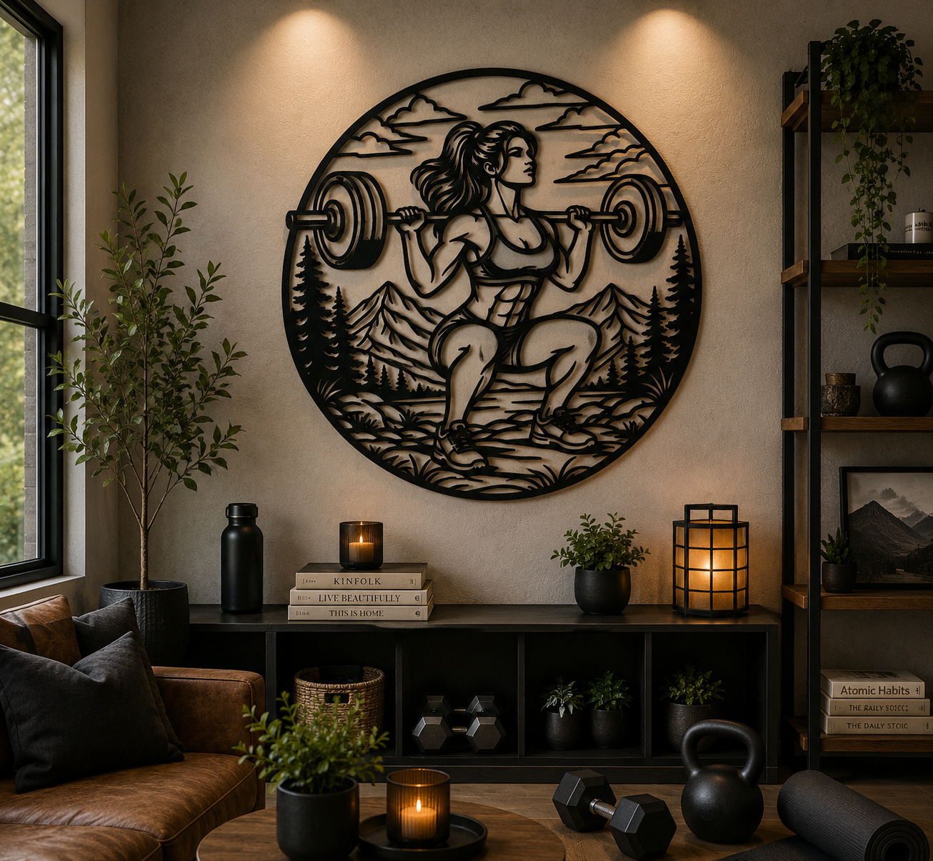 Strong Fitness Girl 2D Wall Art