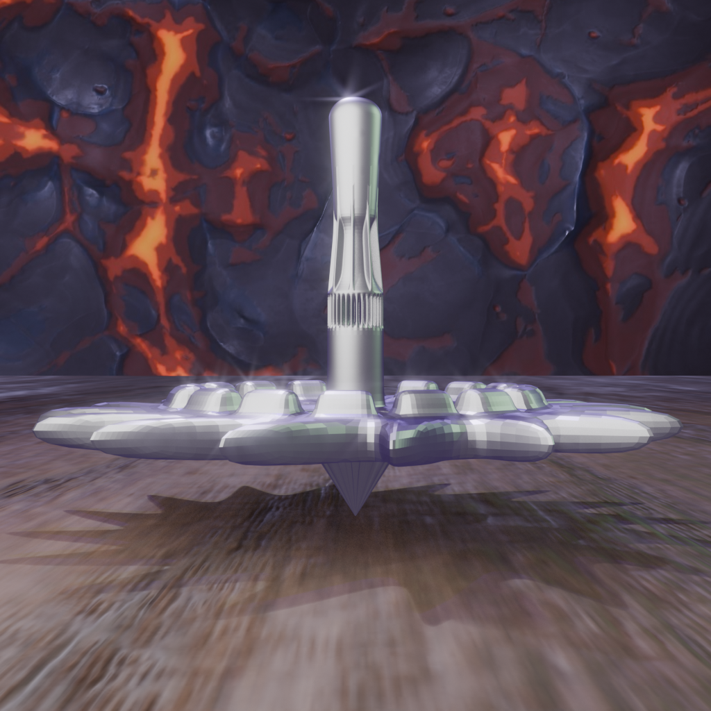 Spinning Battle Top In the form of a saw