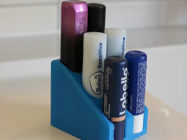 Organizer for six lipsticks