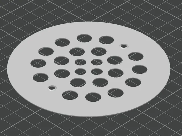 4.5" Shower Drain Cover — Round Flush Mount Replacement (Drop-In / Screw Mount)