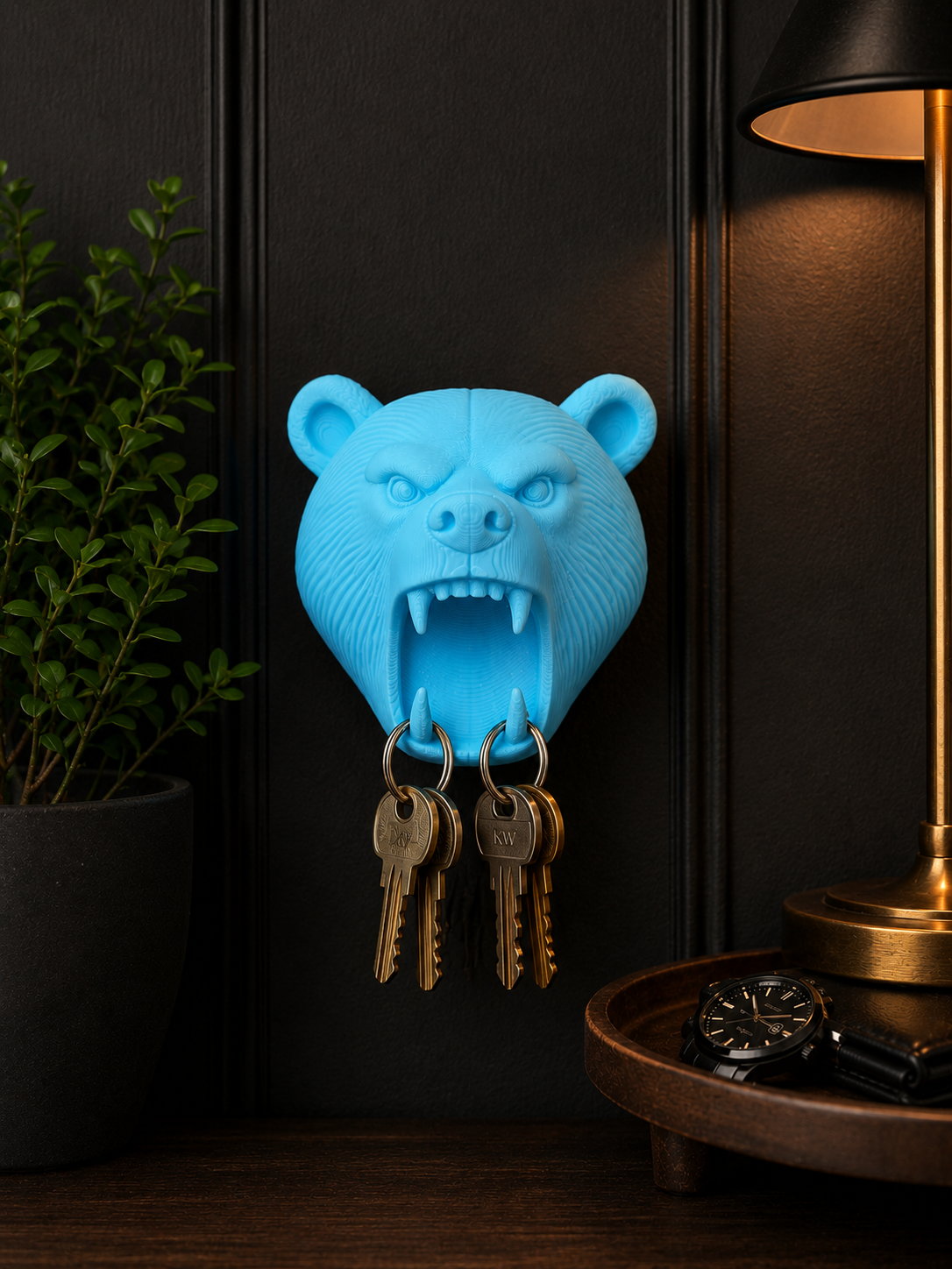 Bear Head - Keyholder