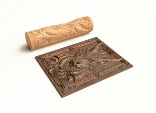 Dragon Relief Texture Roller for Clay & Ceramics